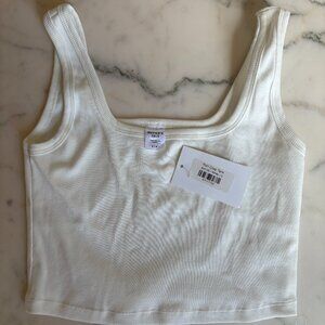 Nettle's Tale Port Crop Tank White / S